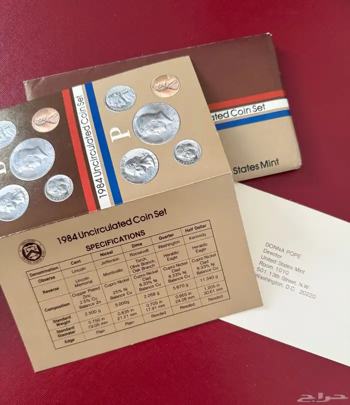 عملات معدنية أمريكية مجموعة عام 1984 P D فيلادلفيا ودنفر 3