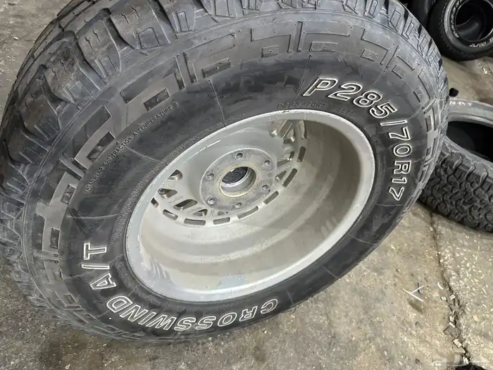 جنوط ميثود نيكل 6 مسمار مع كفرات ربع حجري تيلندي مقاس 17 5