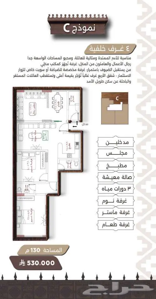 شقة تحت الإنشاء فاخرة للساكن والاستثمار حي النعيم 4