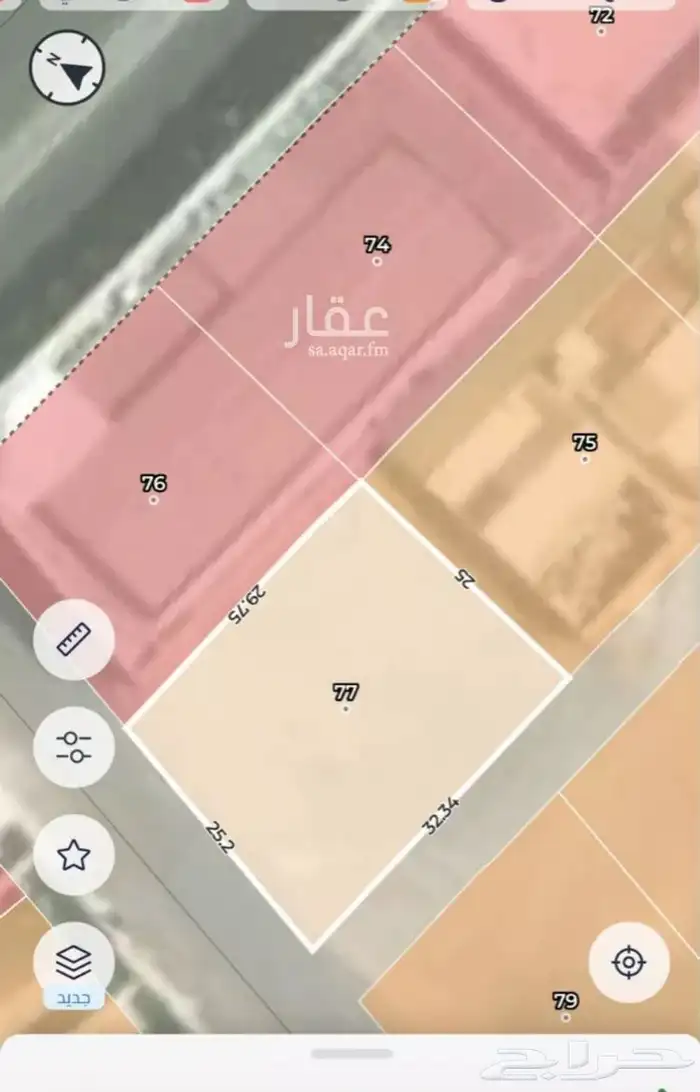 ارض للبيع في حي العزيزية مساحتها 776م 0