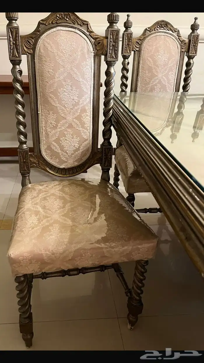 طاولة طعام بعشر كراسي 0