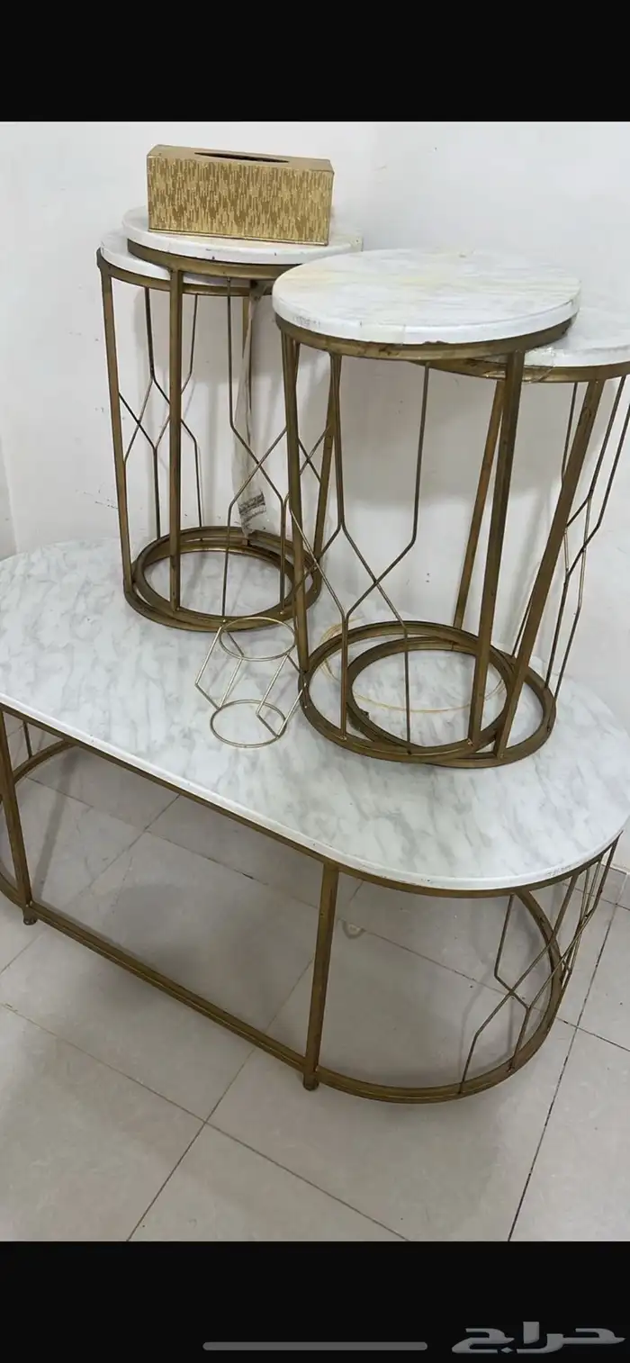 كنب مجلس استخدام حشمه و طاولات جديده 0