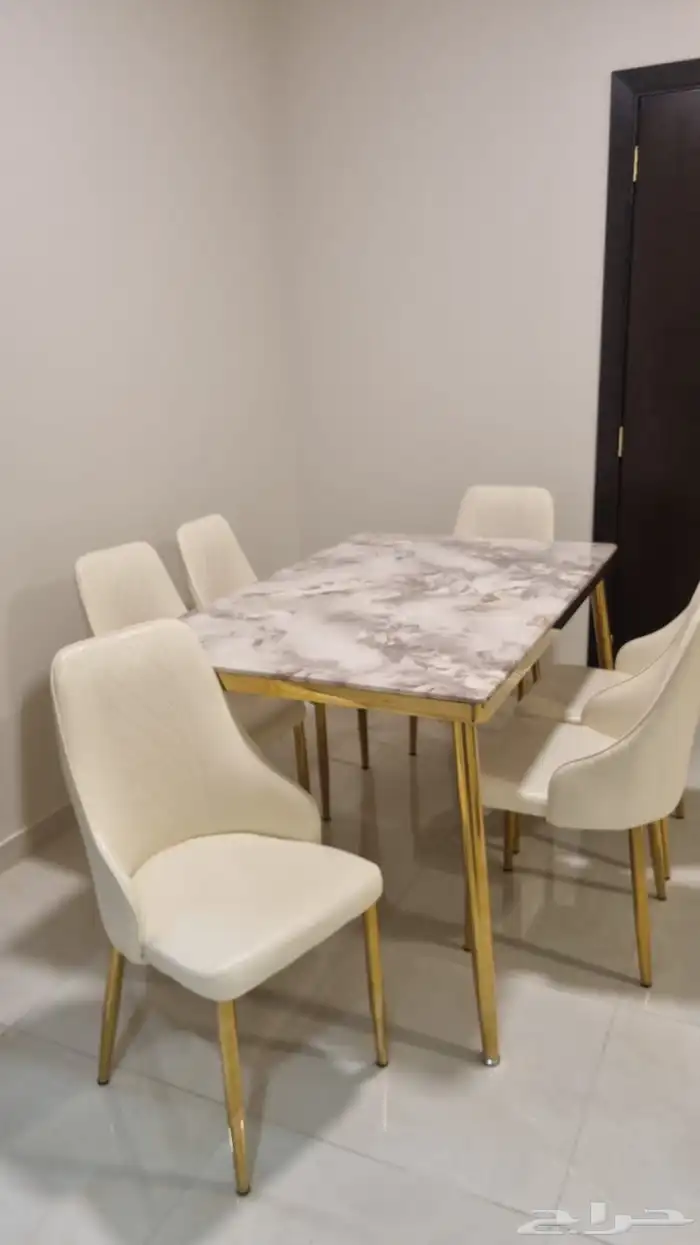 طاولة طعام ست كراسي نضيفه 0