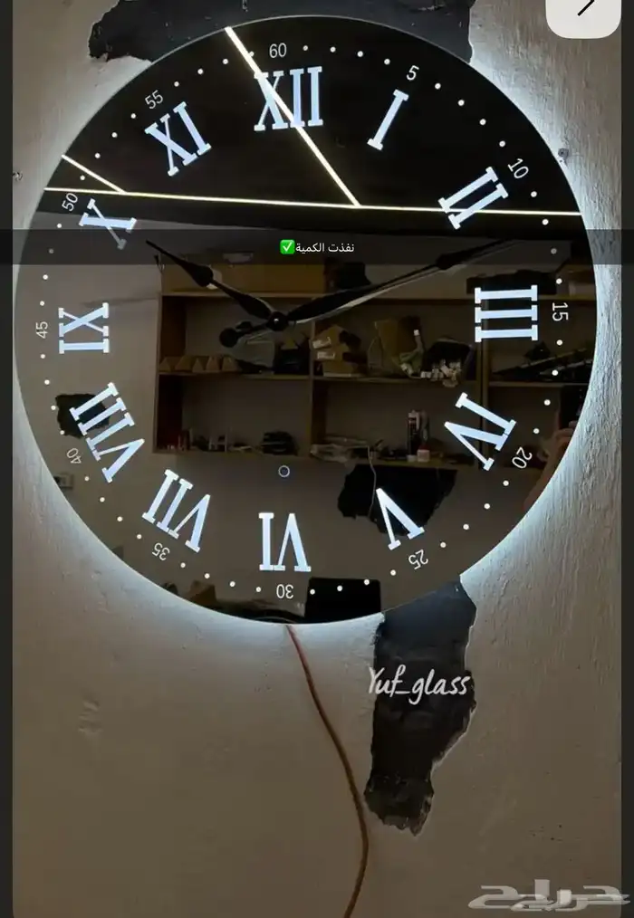 ساعات حائط زجاجية بالكامل ( الكمية محدودة ) 4