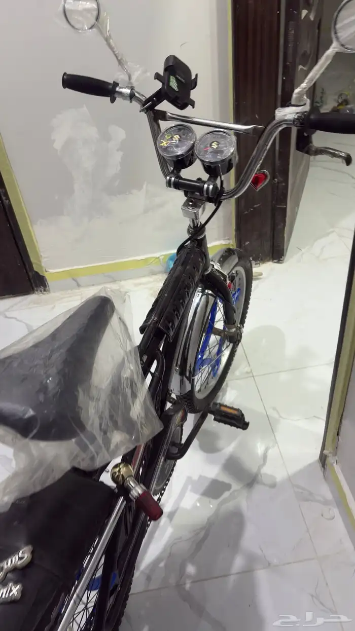 دراجه رامبو اندونوسي مقطب مقاس 20 اسود ختم اصفر 6