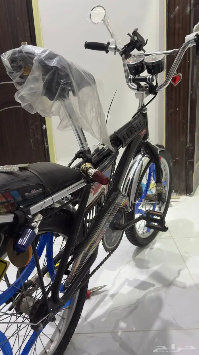 دراجه رامبو اندونوسي مقطب مقاس 20 اسود ختم اصفر 4