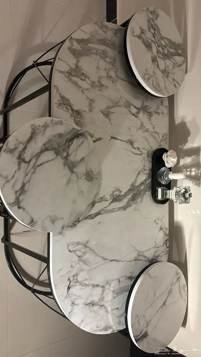 طاولة تلفزيون   طاولة قهوه مع طاولات خدمة   جديدات 6