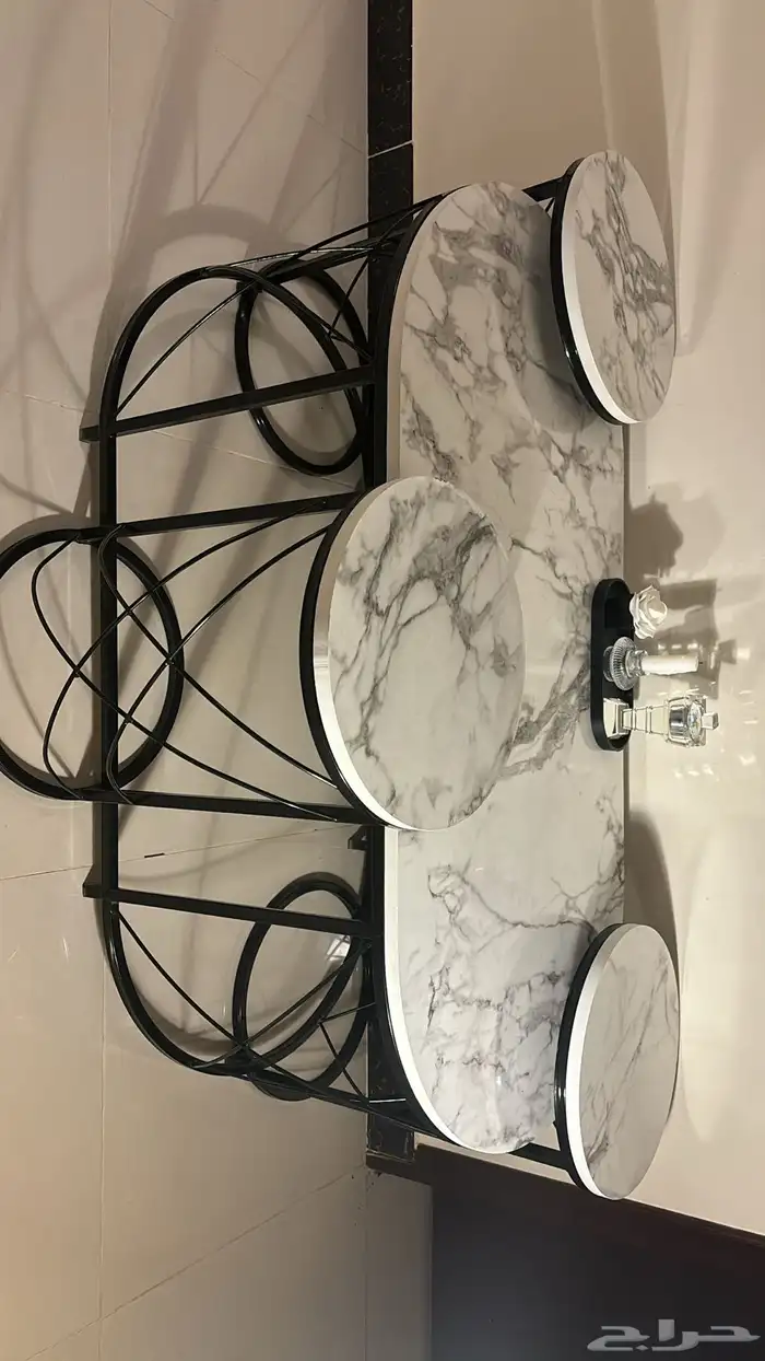 طاولة تلفزيون   طاولة قهوه مع طاولات خدمة   جديدات 7