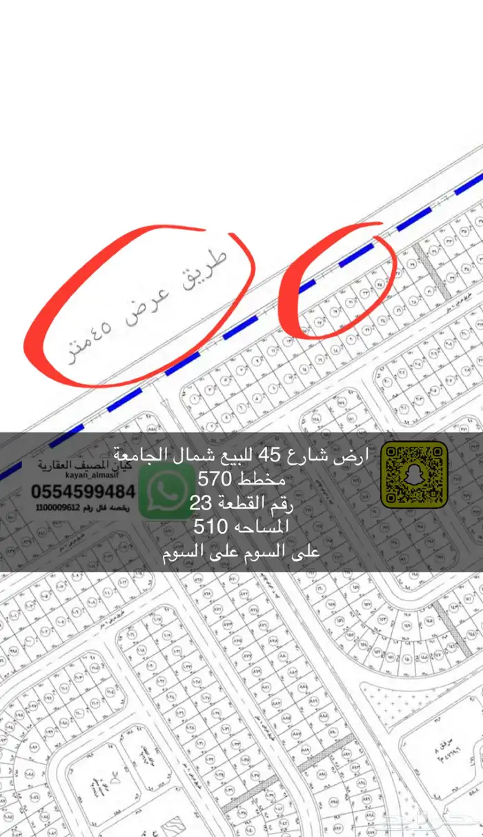 اراضي متتوعه للبيع بشمال الجامعة 13