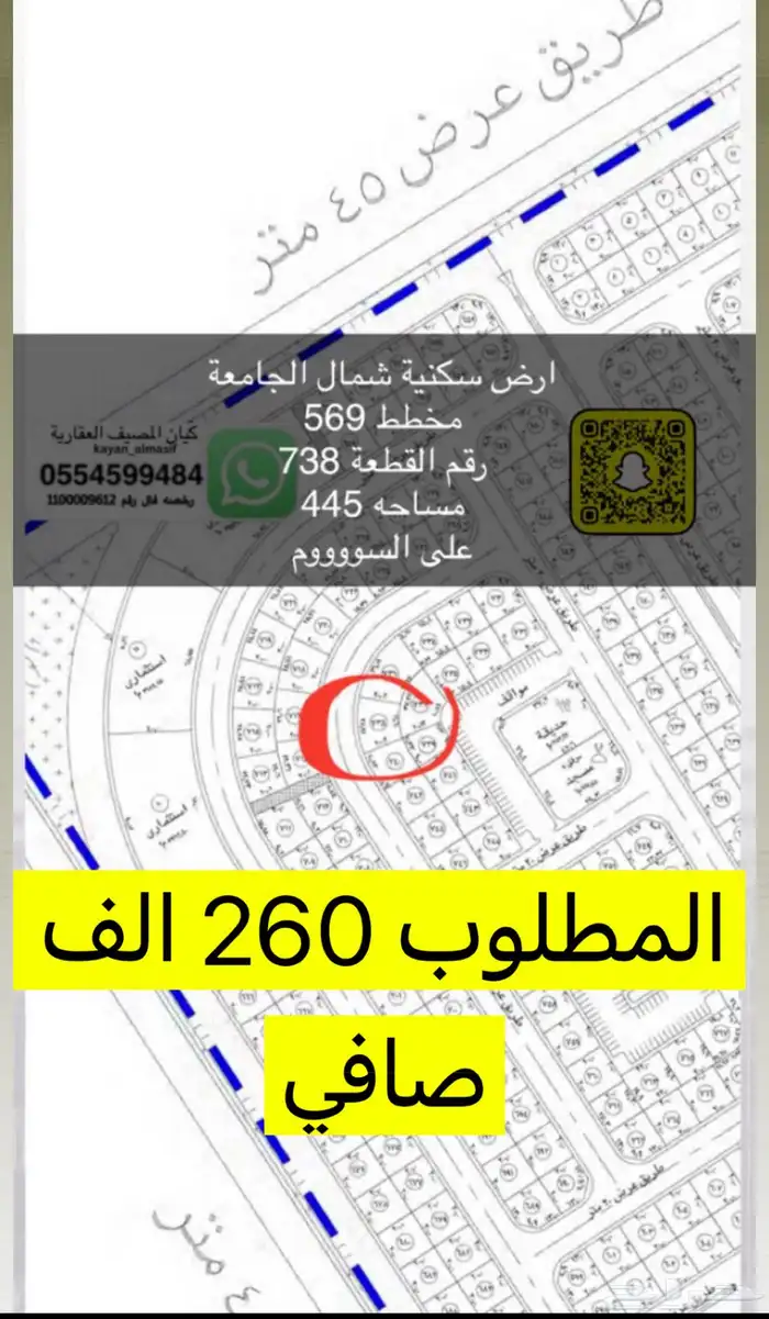 اراضي متتوعه للبيع بشمال الجامعة 1