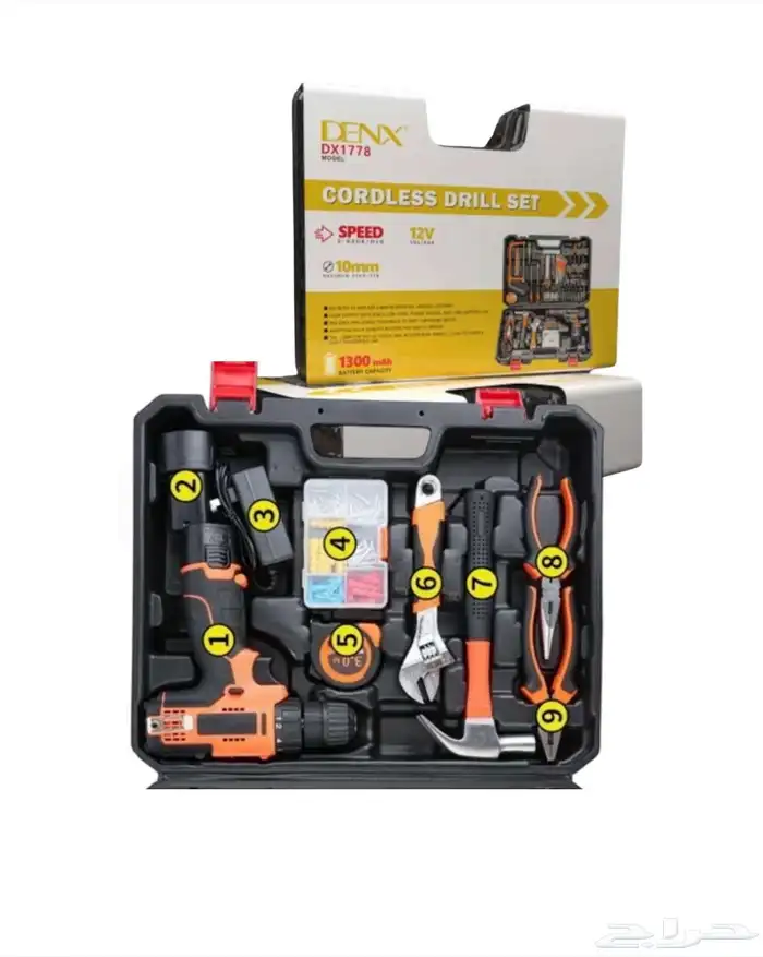 حقيبة معدات متكاملة مجموعة دريل 104 قطعة للمنزل 3