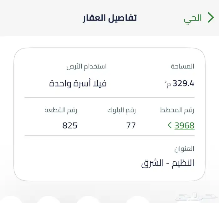 ارض للبيع حي النظيم مخطط النخبة 0