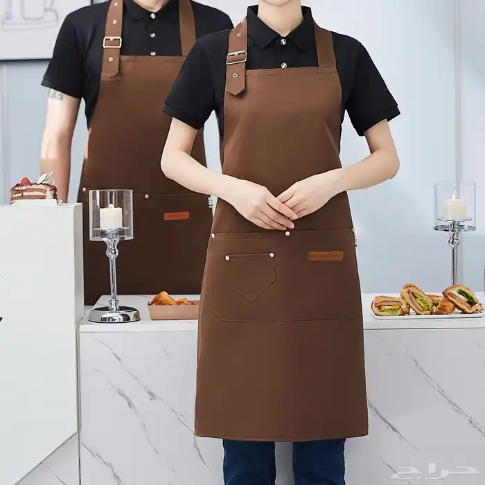 مريله مريلات مع تطريز الشعار الخاص بالمنشأة او النشاط 16