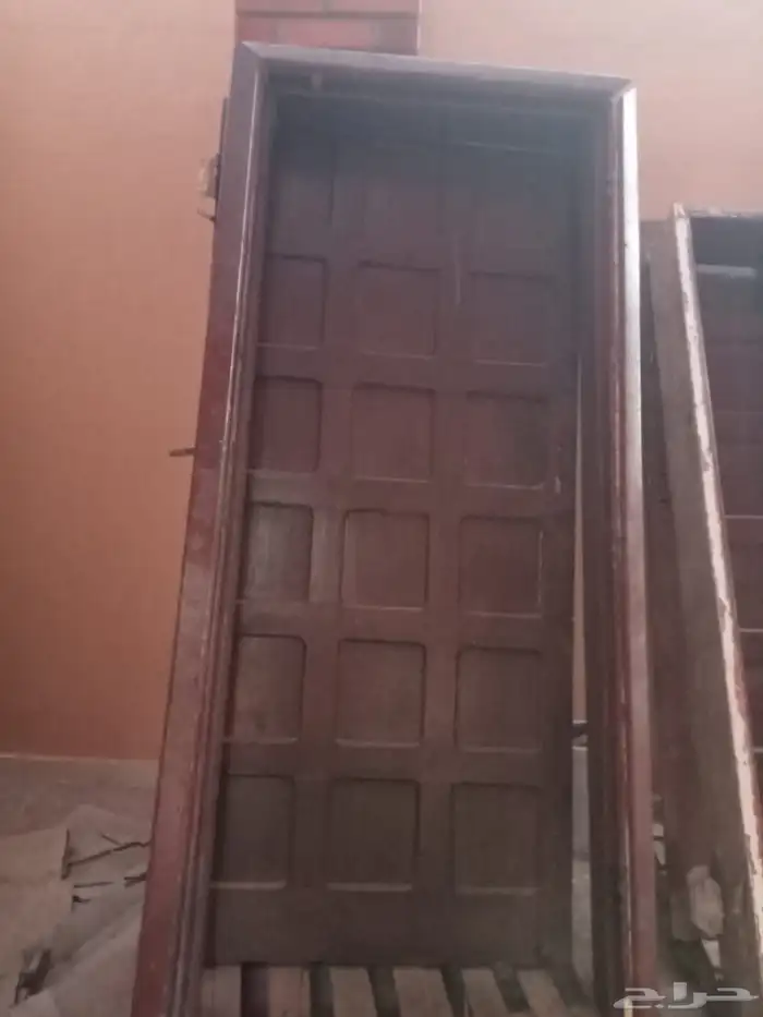 باب خشب   دريشه ألمنيوم 1