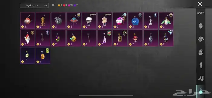 حساب ببجي رايق 25