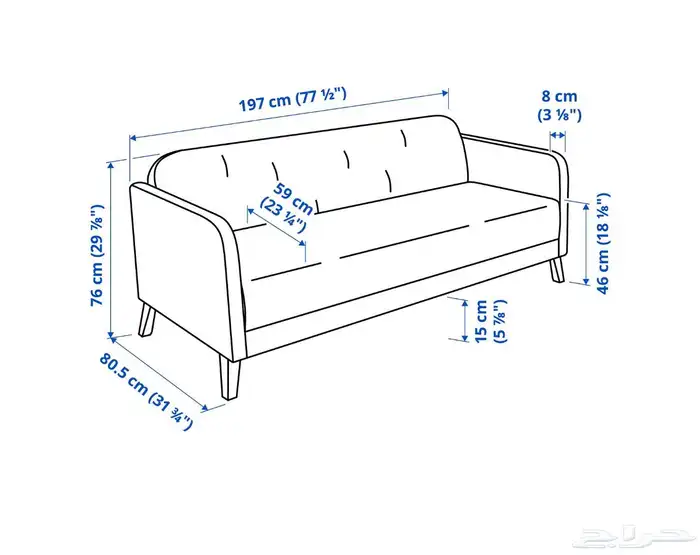 كنبه ثلاثيه ايكيا 13