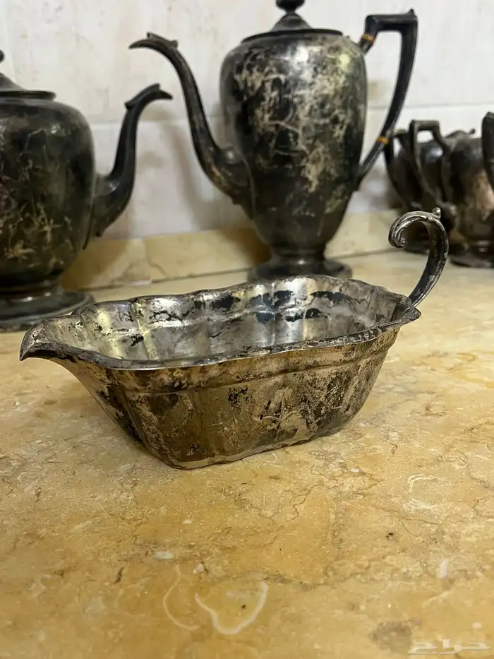 15 قطعه نحاسيه مطليه من الفضه (تراث) 4