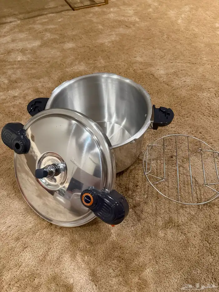 قدر ضغط ستيمر المطور ألمنيوم 7 لتر المقطوع من السوق (كاتم) 4