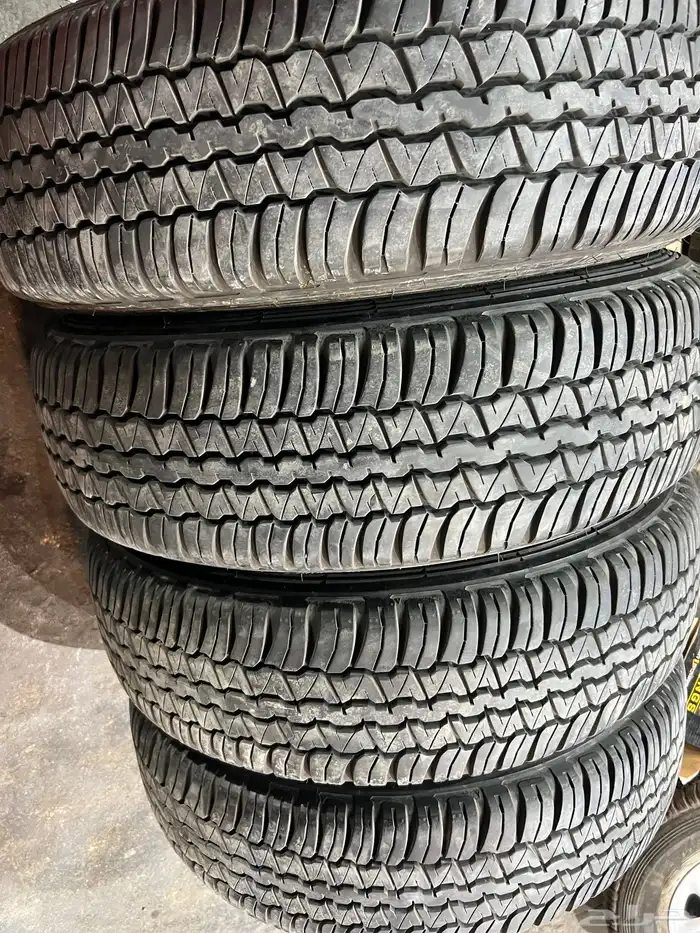 كفرات دنلوب مقاس 245 75 17 تاريخ 23 كفرات شبه الجديد 14