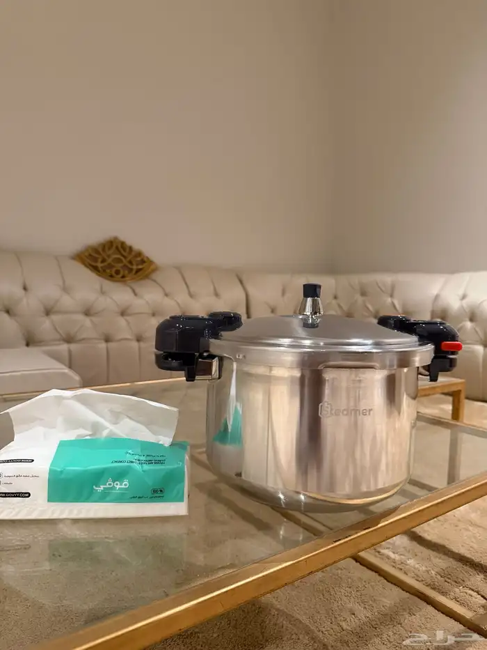 قدر ضغط ستيمر المطور ألمنيوم 7 لتر المقطوع من السوق (كاتم) 5