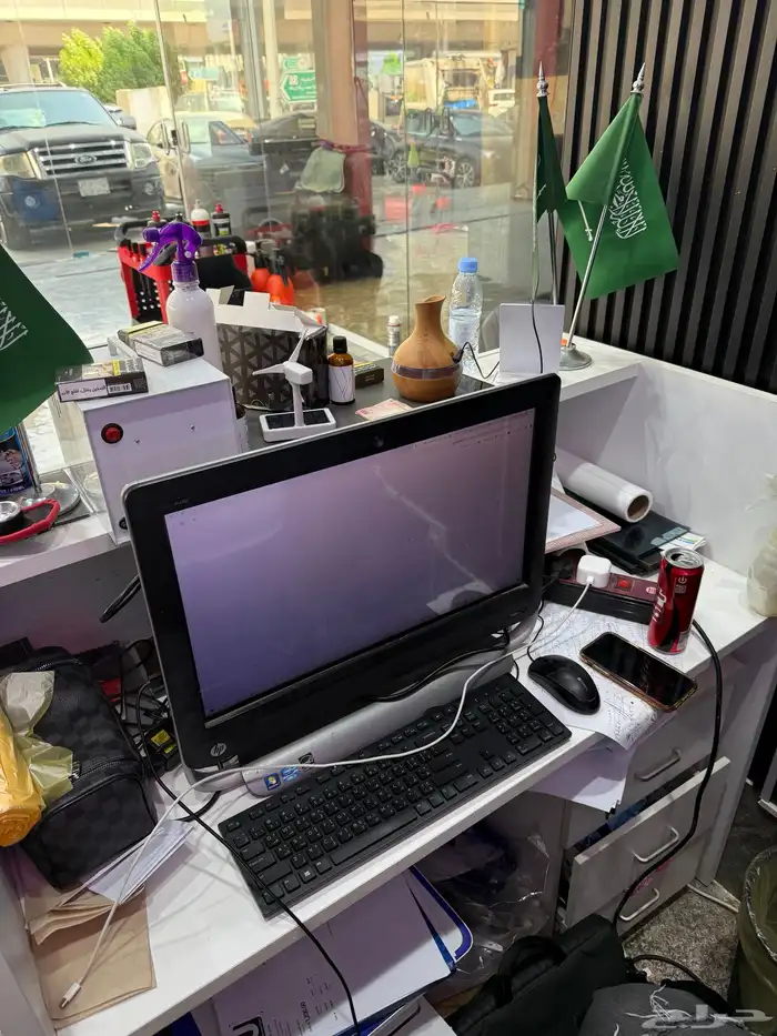 مكتب مستعمل كاونتر اثاث مع الكومودينة 1