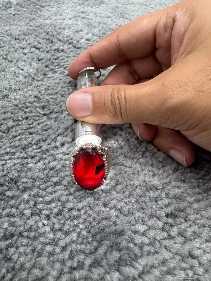 خاتم عقيق يماني كرزي 7