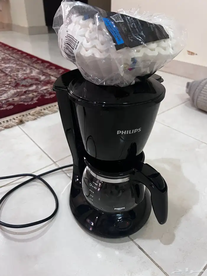 ماكينة قهوة فيلبس مع 200 فلتر 0