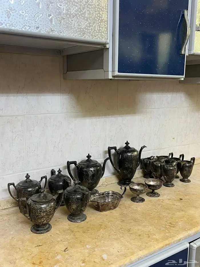 15 قطعه نحاسيه مطليه من الفضه (تراث) 0