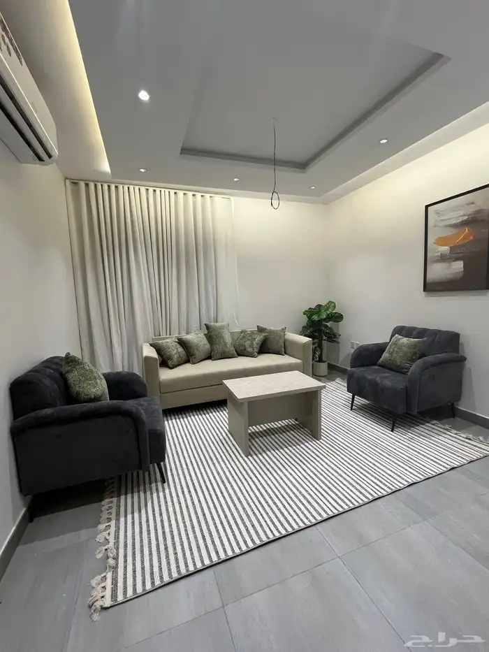 شقه غرفتين مفروشة للايجار الشهري حي السنابل 3