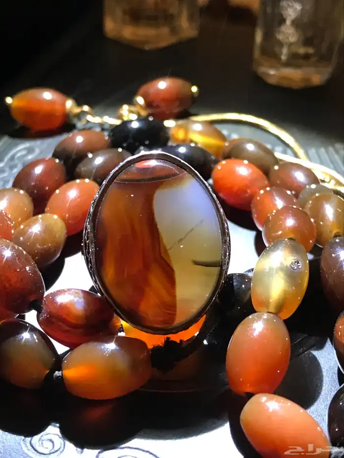 خاتم عقيق يماني مصور 0