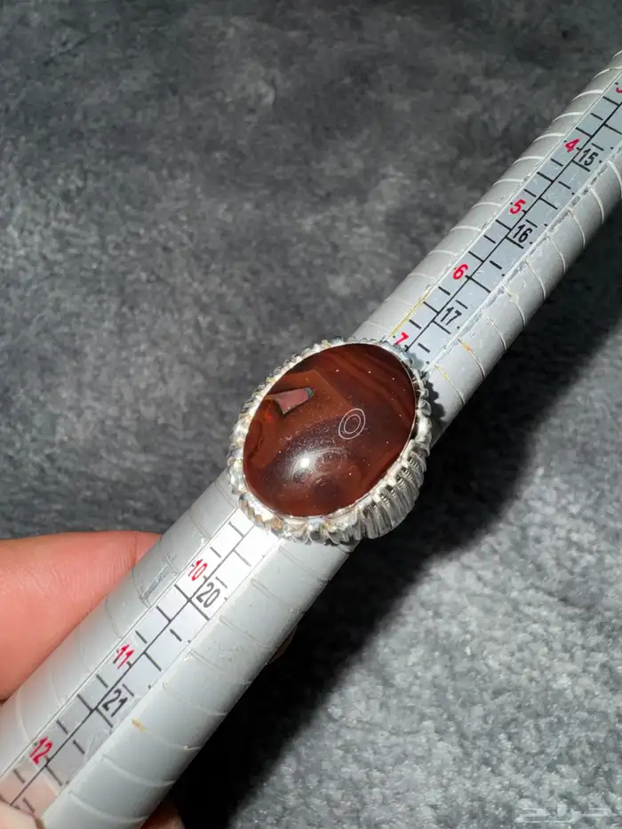 خاتم عقيق يماني كرزي 4