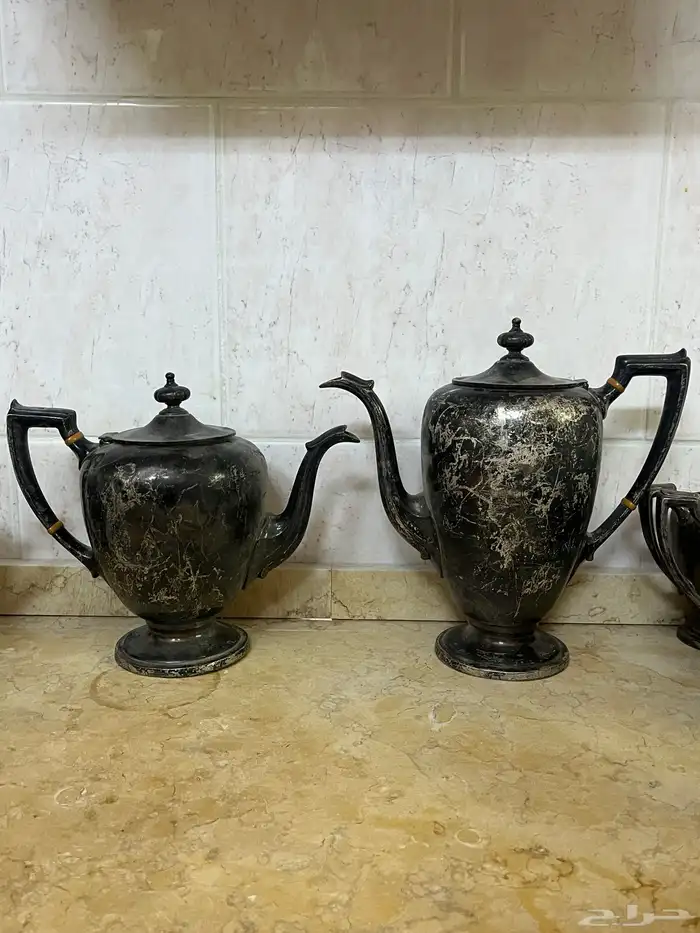 15 قطعه نحاسيه مطليه من الفضه (تراث) 2