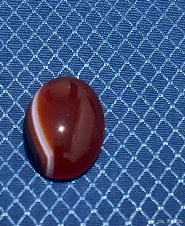 خاتم فضه مع عقيق يمني فص مزعفريمني 6