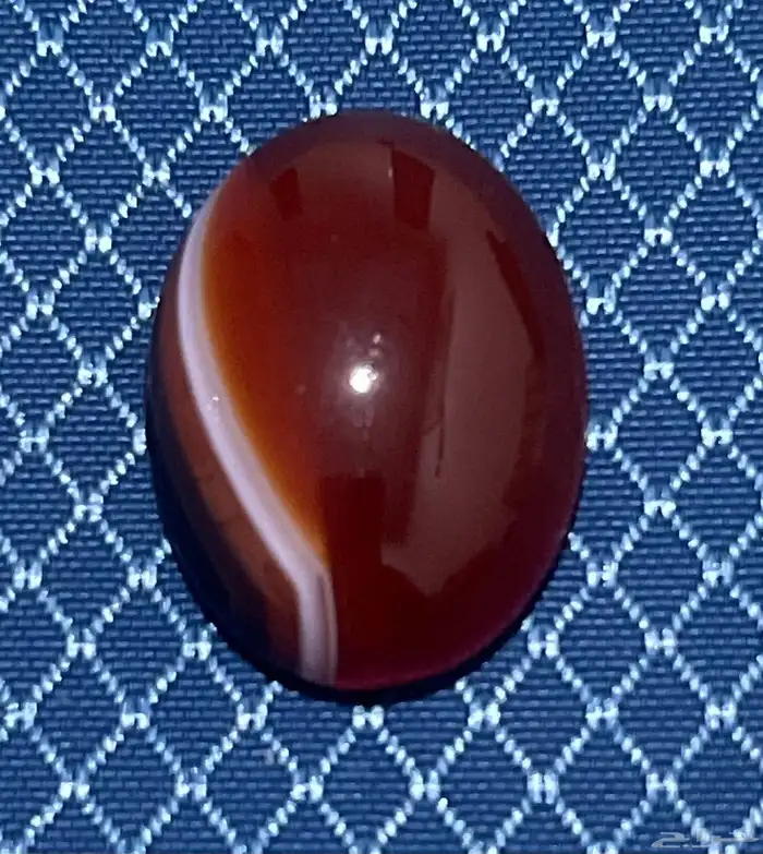 خاتم فضه مع عقيق يمني فص مزعفريمني 5