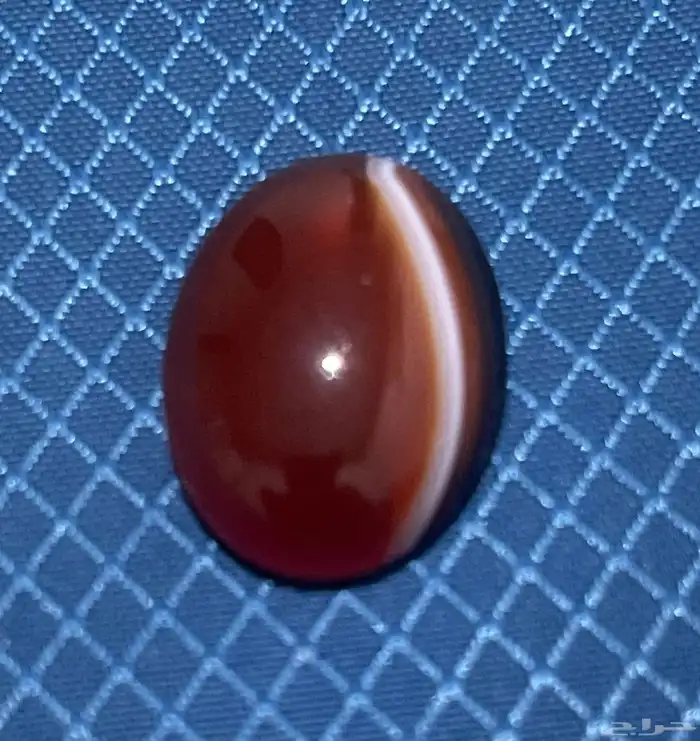 خاتم فضه مع عقيق يمني فص مزعفريمني 7