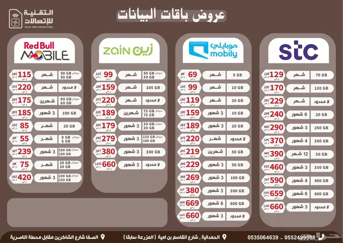 عروض انترنت شهر لامحدود 1