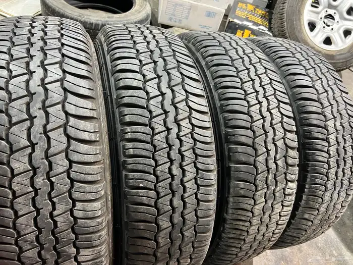 كفرات دنلوب مقاس 245 75 17 تاريخ 23 كفرات شبه الجديد 12