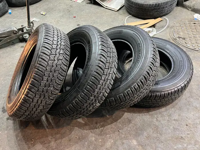 كفرات دنلوب مقاس 245 75 17 تاريخ 23 كفرات شبه الجديد 36