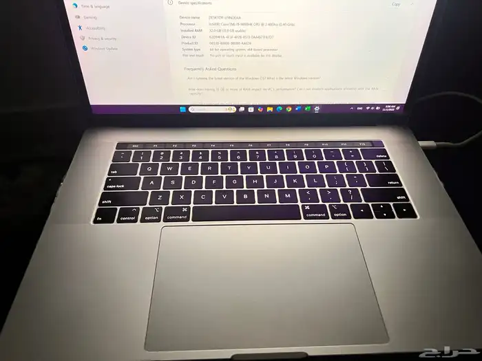 لاب توب ماك بوك برو i9 2