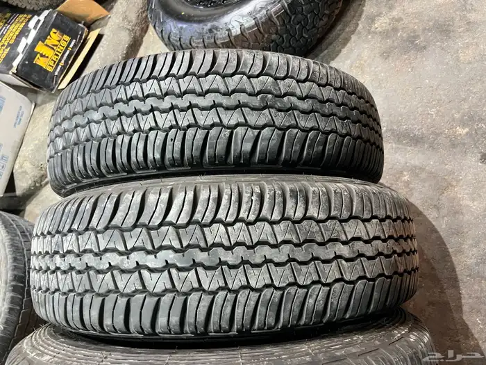 كفرات دنلوب مقاس 245 75 17 تاريخ 23 كفرات شبه الجديد 33