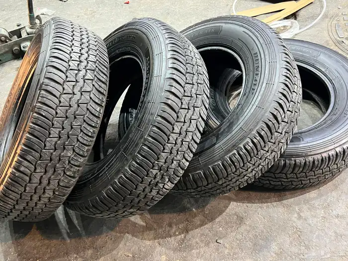 كفرات دنلوب مقاس 245 75 17 تاريخ 23 كفرات شبه الجديد 35