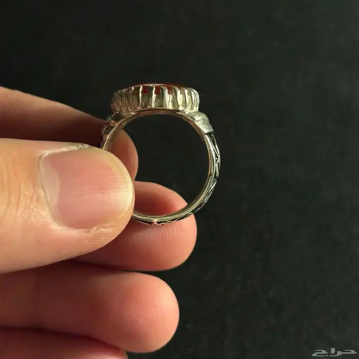 خاتم عقيق يمني ملكي مليان 4