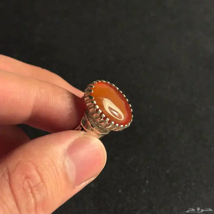 خاتم عقيق يمني ملكي مليان 2