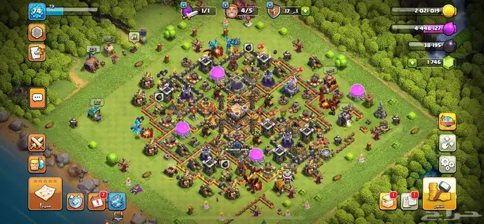 حساب كلاش اوف كلانس تاون هول 11 وفيه كلام لفل 15 0