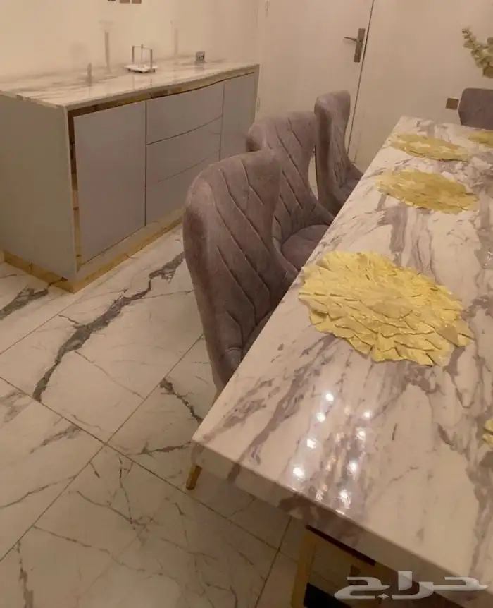 طاولة طعام رخام 8 كراسي 6