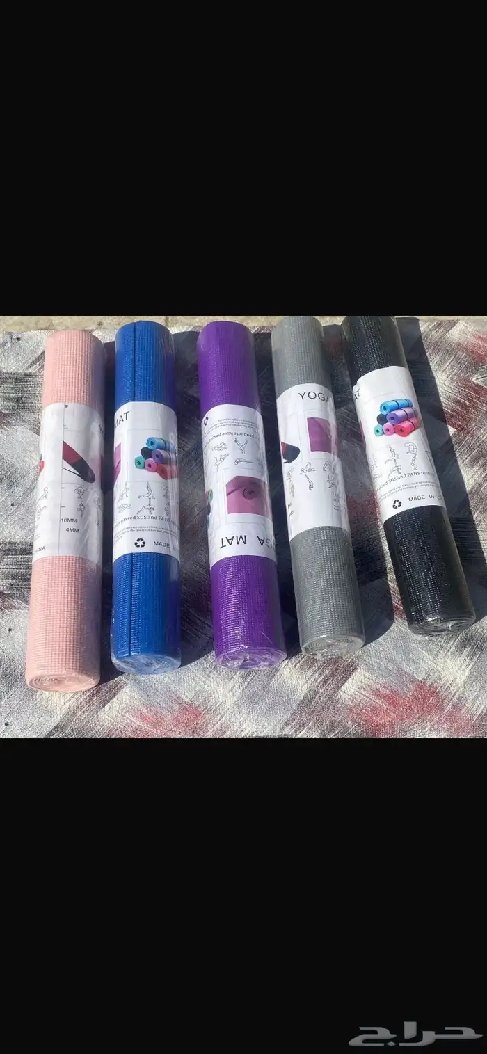 فرشات يوقا جمله بالكرتون متوفر يوجد يجميع الالوان 0
