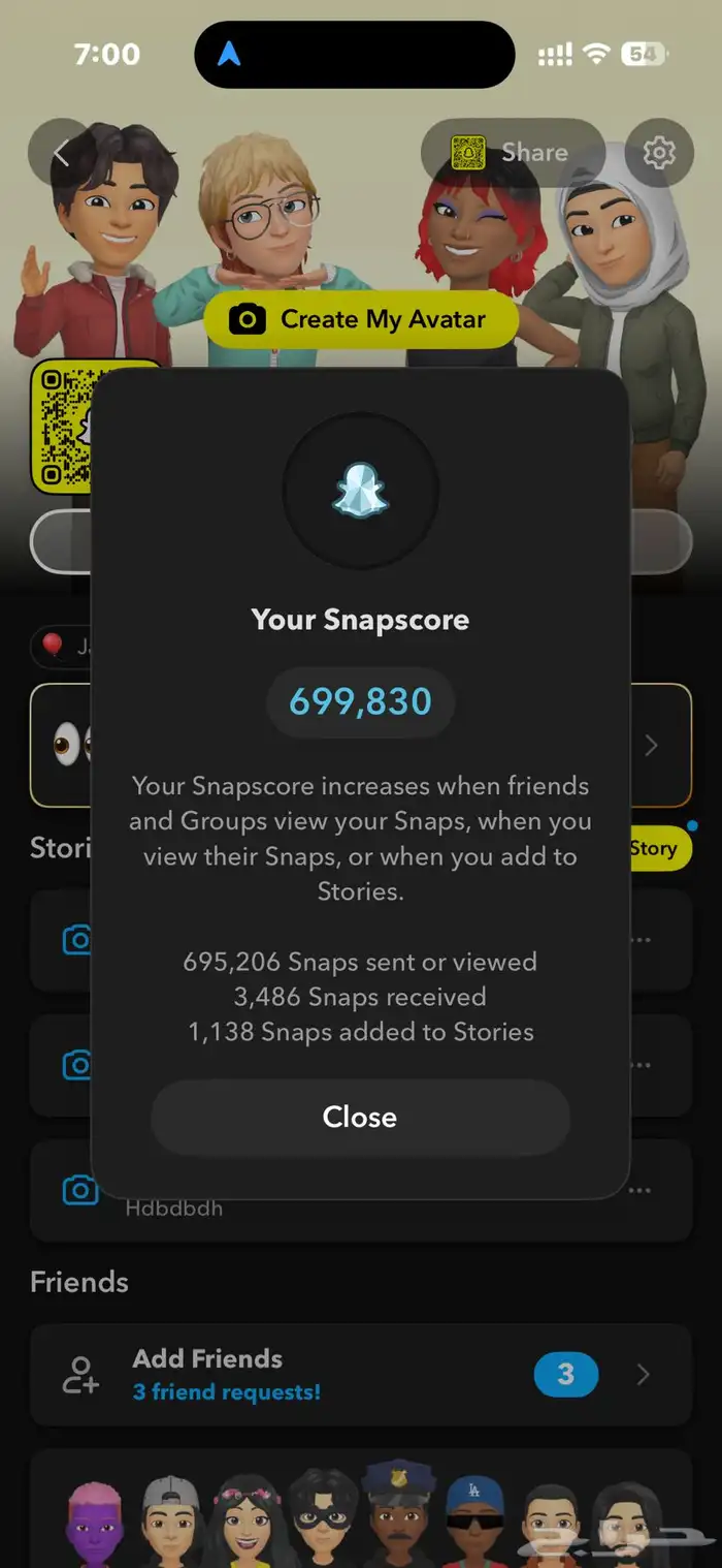 حساب سناب شات سكور عالي 0