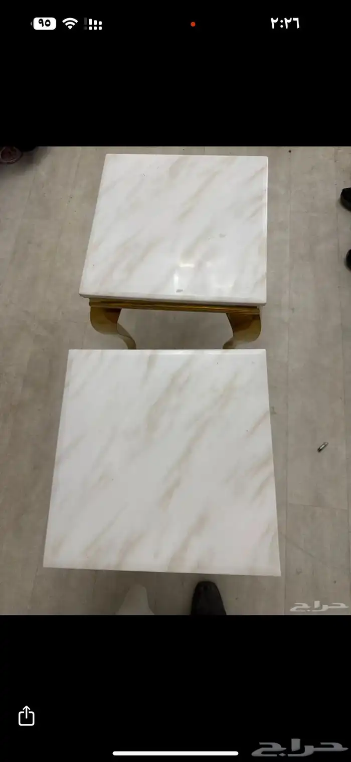 طاوله رخام للبيع حبه كبير واربع خدمات بحاله ممتازه 1