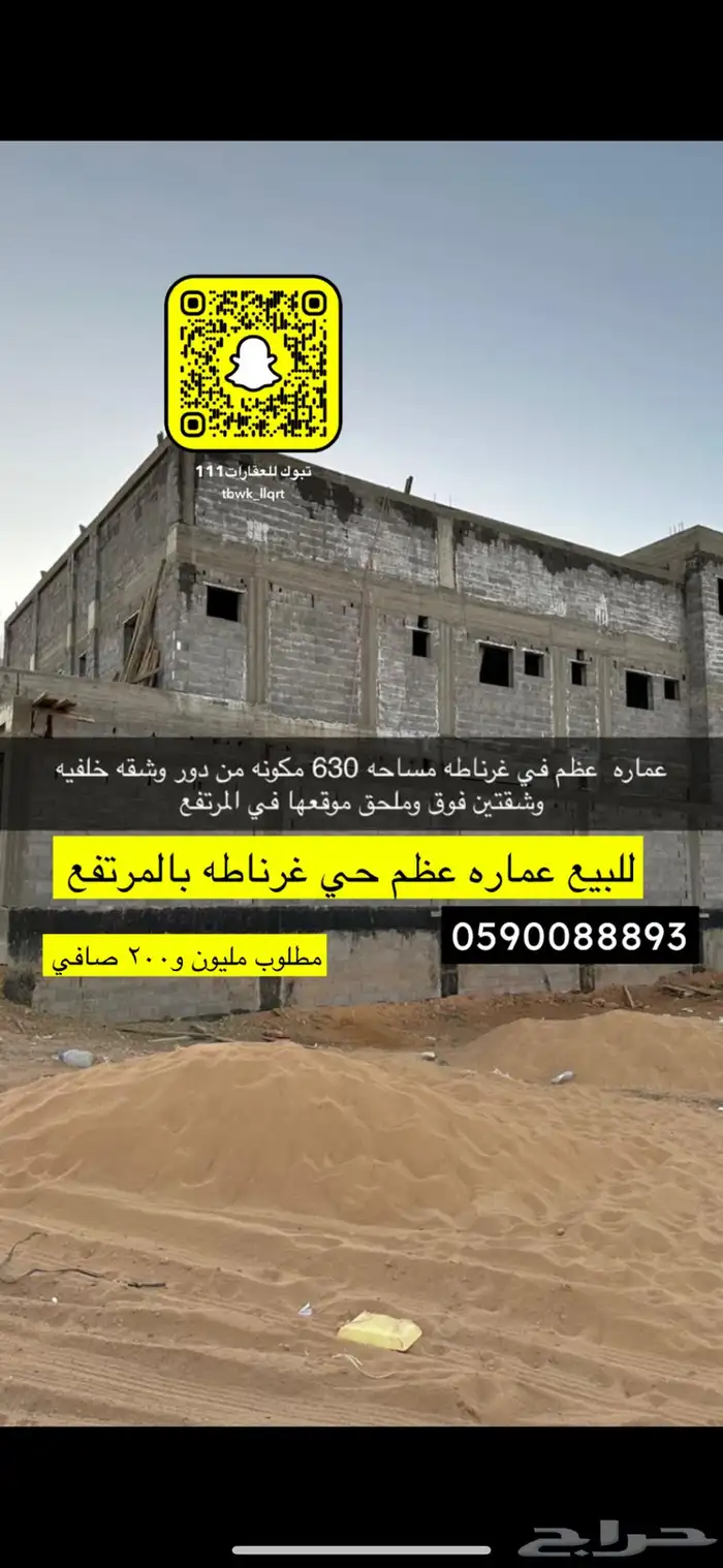 للبيع اراضي هناقر عماير مزارع جميع احياء تبوك 13