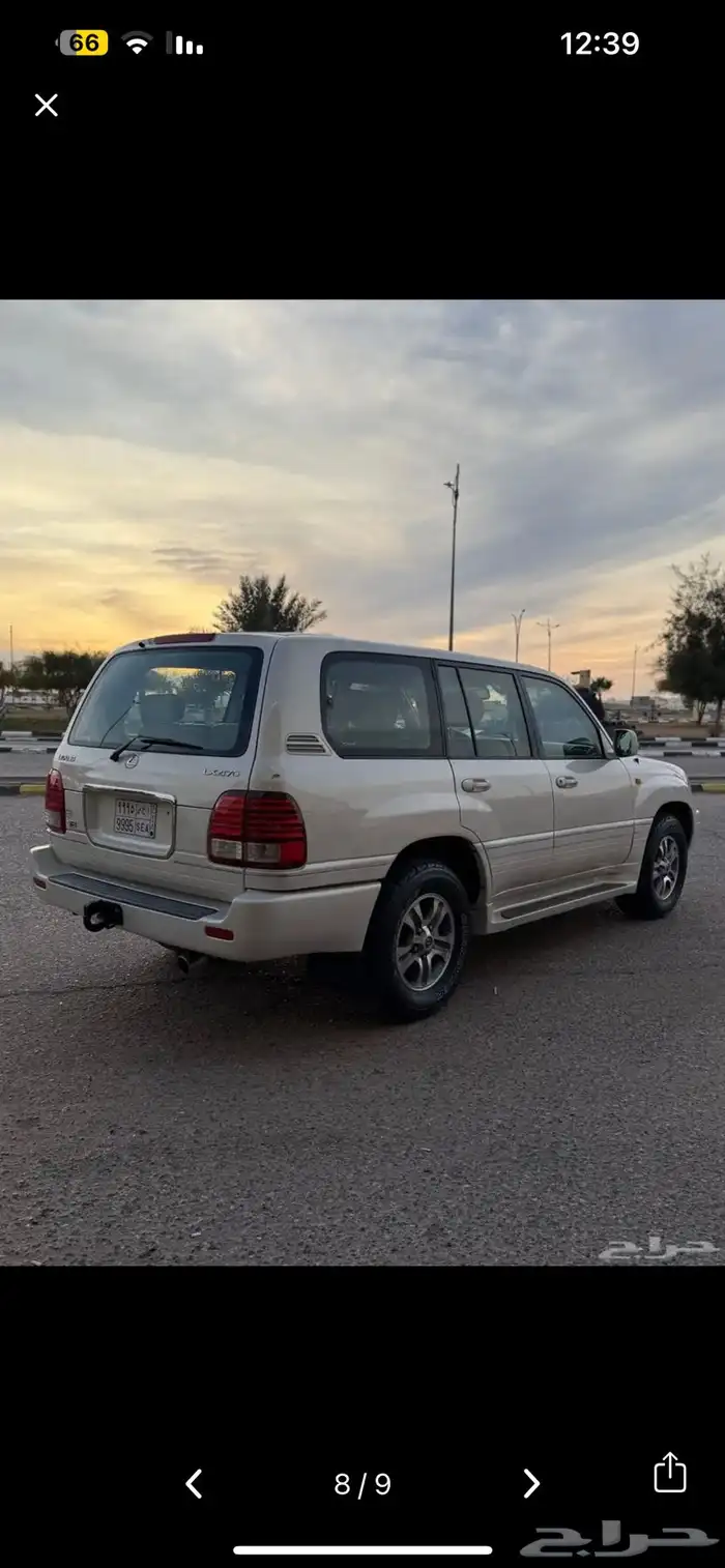 جيب لكزس موديل 2000 اللون ابيض خالي من الملاحظات امريكي 1